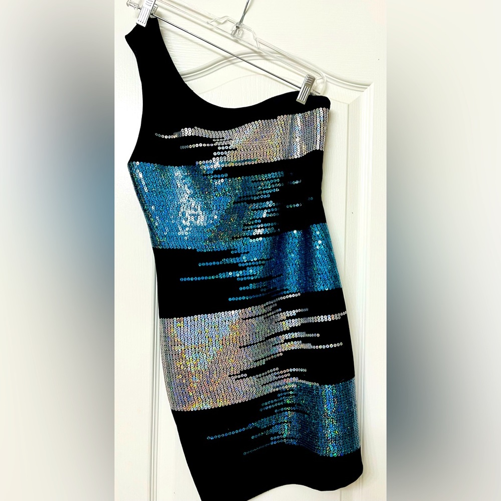 Off the Shoulder, Sequin Cocktail Dress